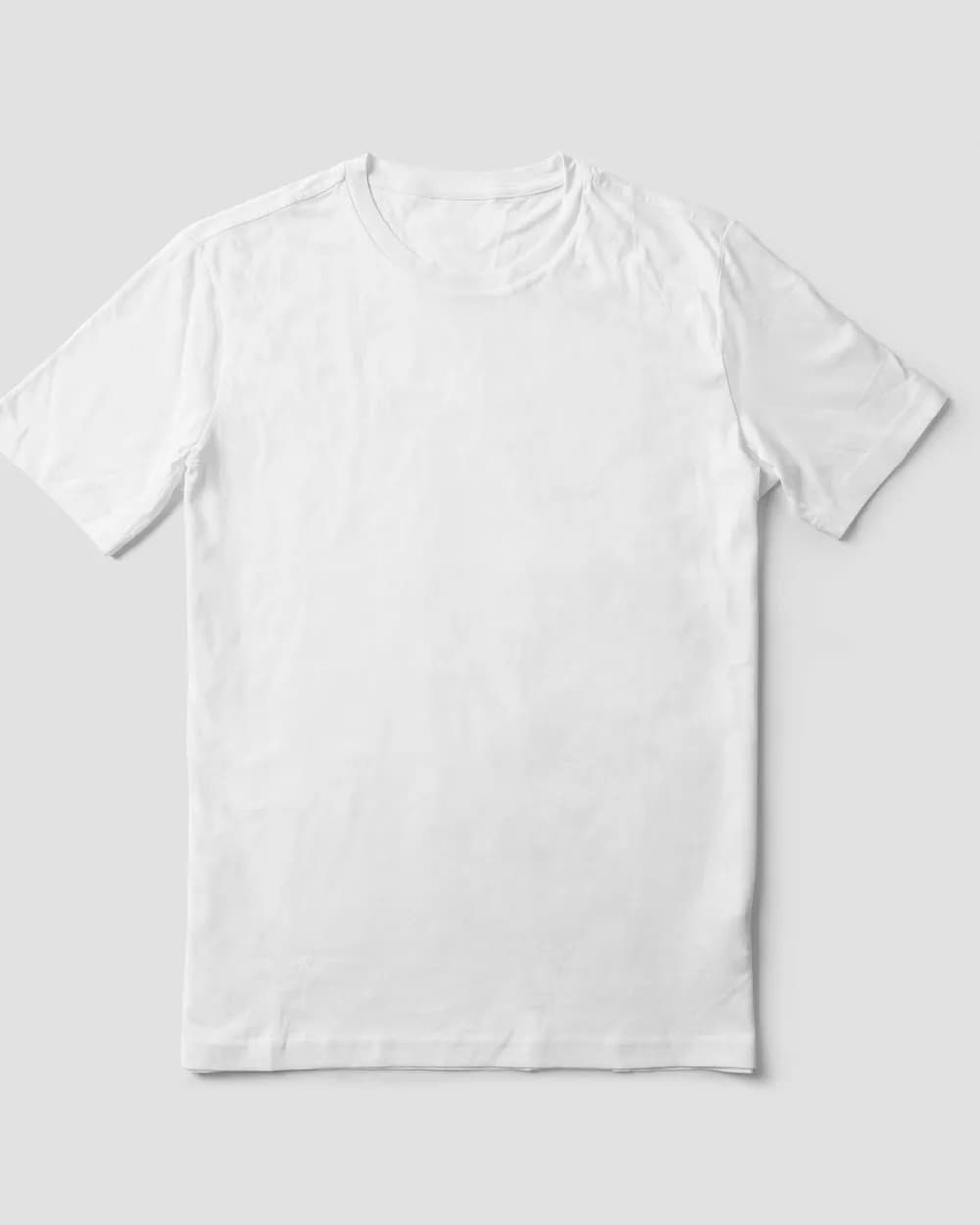 A plain white cotton t-shirt